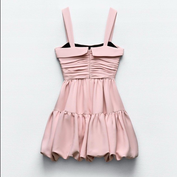 DRAPED BALLOON MINI DRESS - Picture 6 of 16